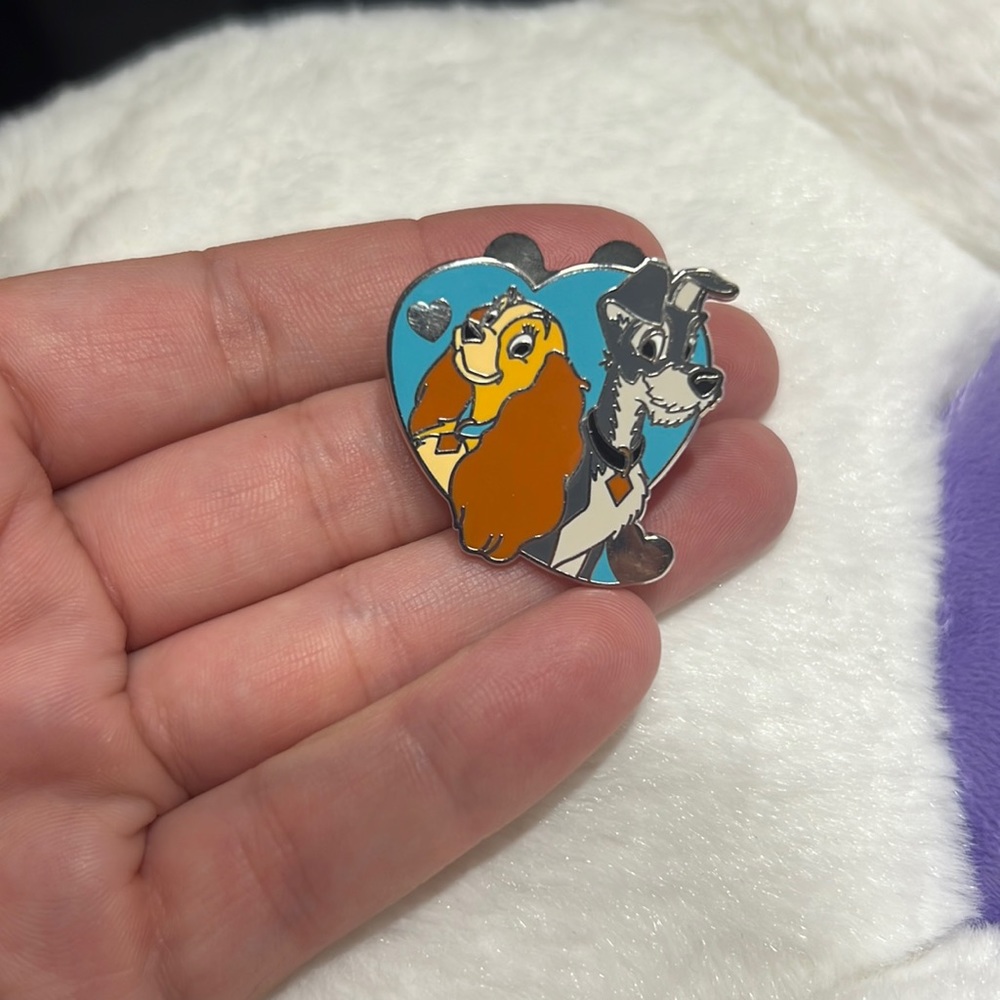 ✨Disney Couple Heart Pin Lady and the Tramp